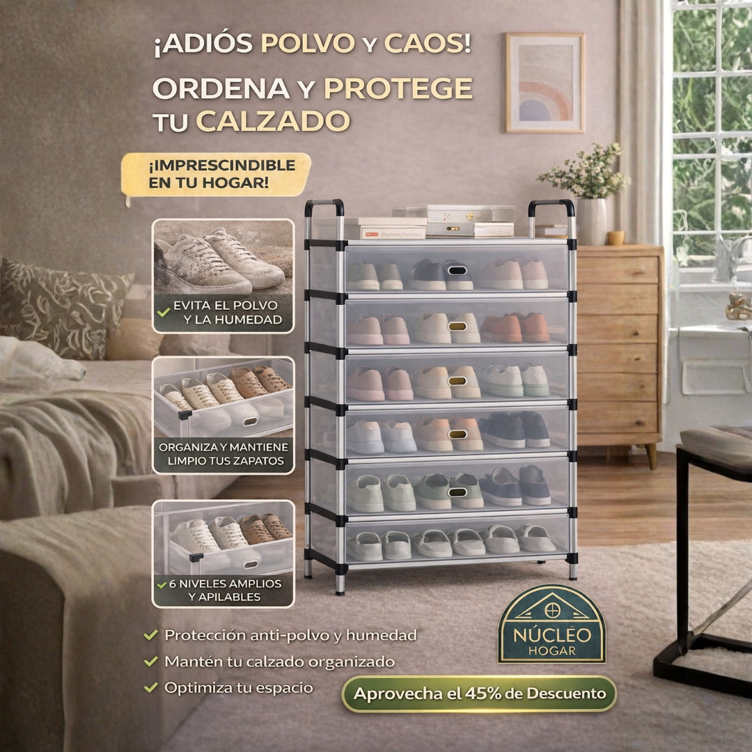 Ordena tu hogar, respira tranquiliad con este Zapatero de 6 niveles.